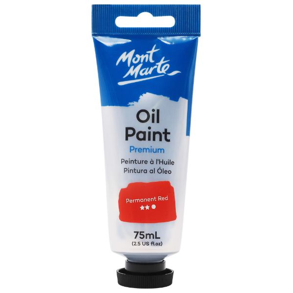 Picture of Mont Marte Oil Paint 75mls - Permanent Red