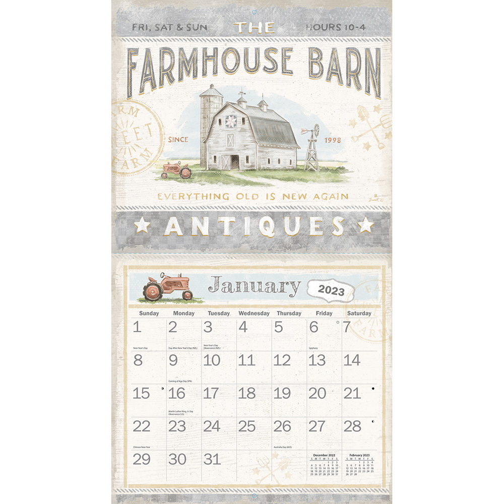 Lang Farmhouse 2023 Wall Calendar Printable Calendar 2023