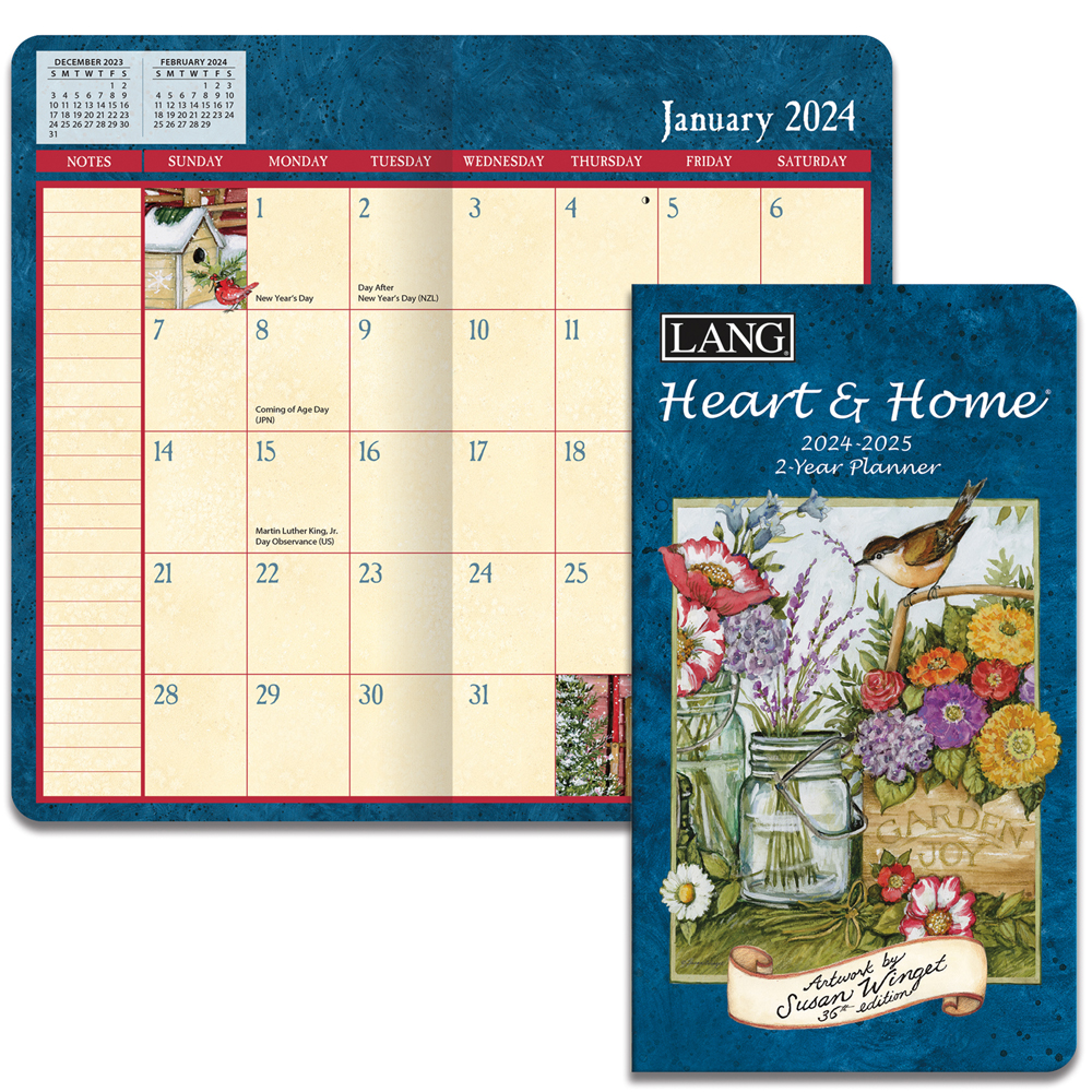 Lang 2 year Pocket Planner 2024/2025 Heart & Home Nextra Dianella