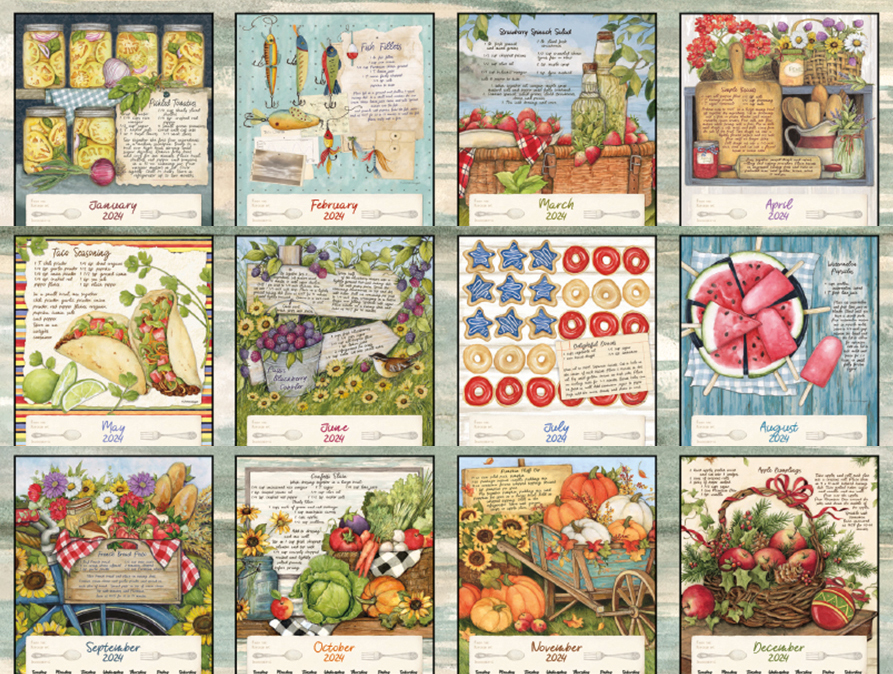 Lang Wall Calendar 2024 American Kitchen | Nextra Dianella