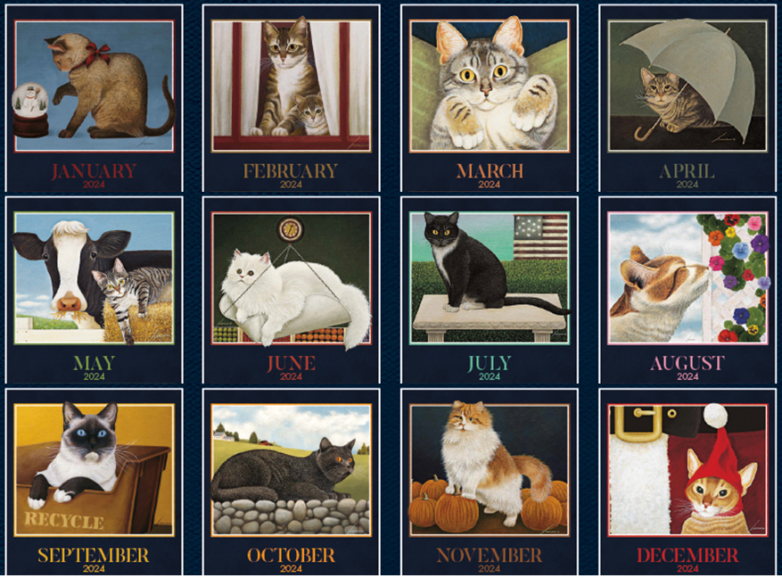 Lang Wall Calendar 2024 American Cat Nextra Dianella