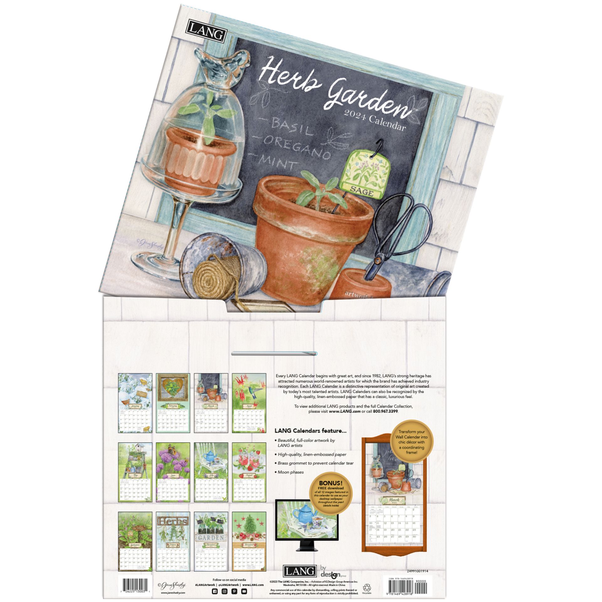 Lang Wall Calendar 2024 Herb Garden Nextra Dianella   0032374 Lang Wall Calendar 2024 Herb Garedn 