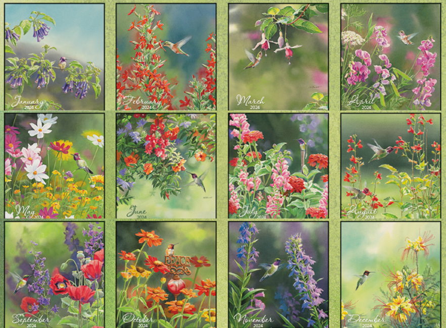 Lang Wall Calendar 2024 Hummingbirds Nextra Dianella