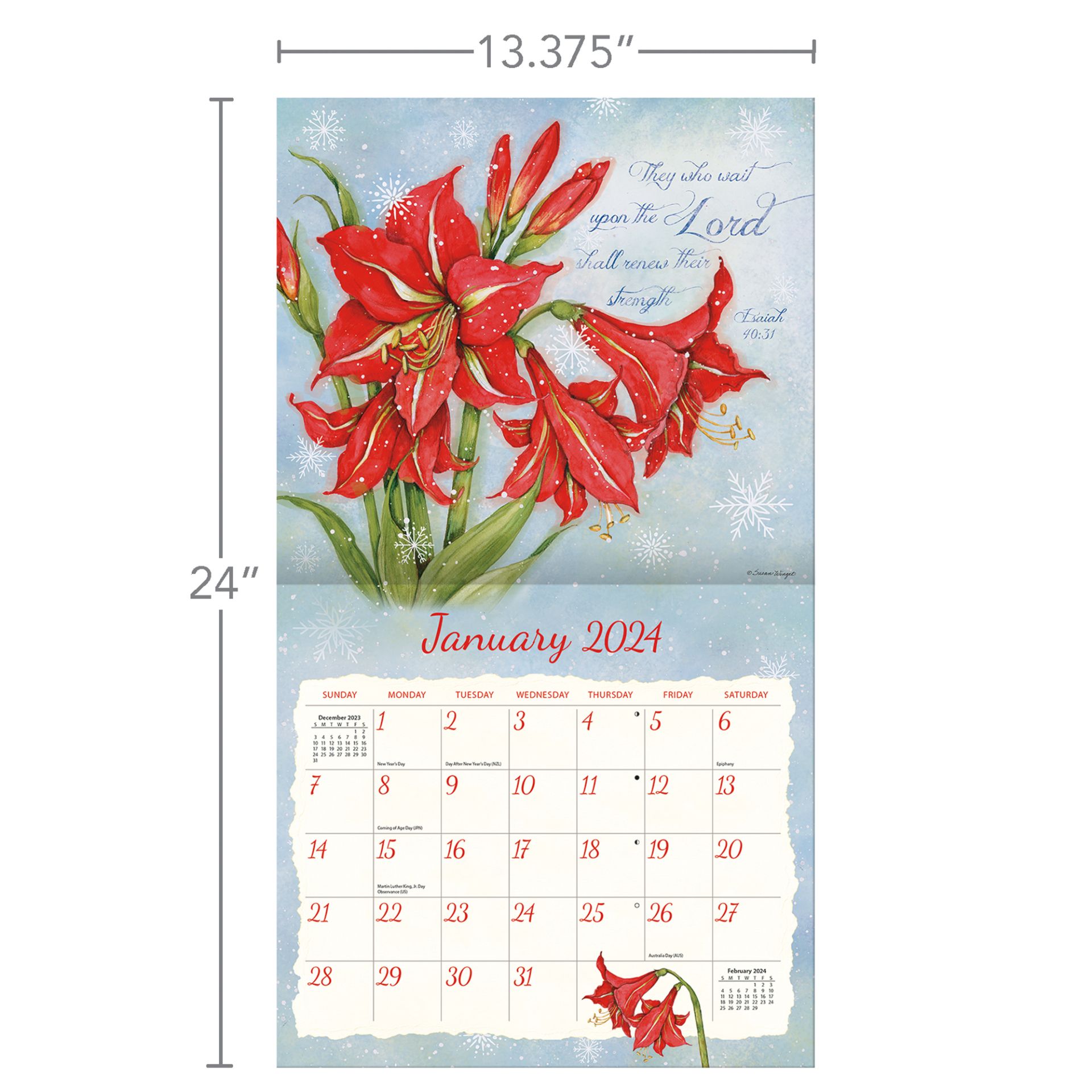 Lang Wall Calendar 2024 Natures Grace Nextra Dianella