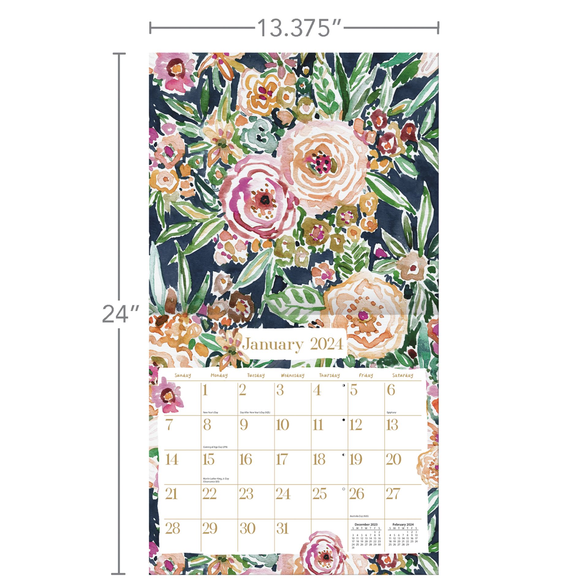 Lang Wall Calendar 2024 Wild-at-Heart | Nextra Dianella