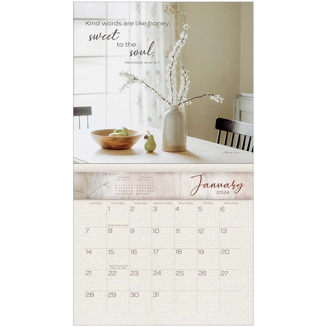 Legacy Wall Calendar 2024 Living in the Light Nextra Dianella