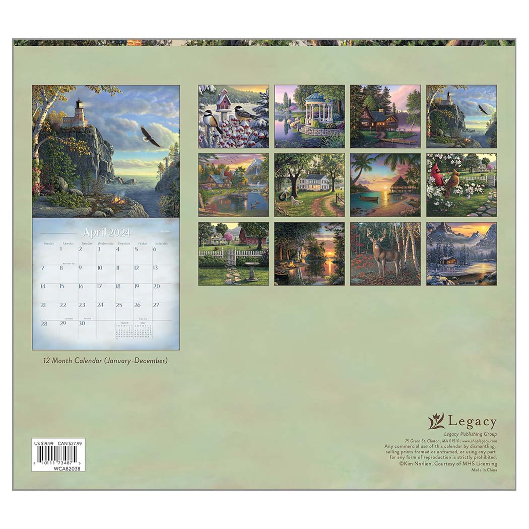 Legacy Calendar 2024 Peace & Tranquility Nextra Dianella