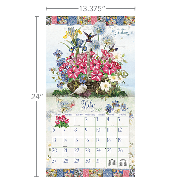 Lang Calendar 2025 Garden Botanicals by Barbara Anderson Nextra Dianella