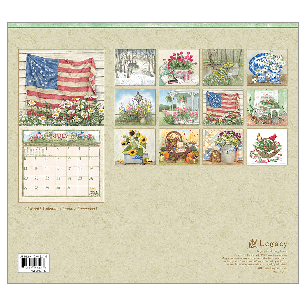 Legacy Calendar 2025 Garden Path by Bonnie Heppe Fisher