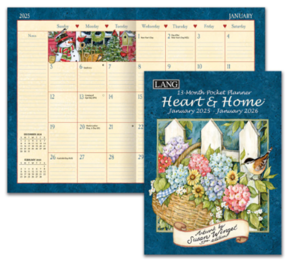 Picture of 13 Month Pocket Planner Heart & Home